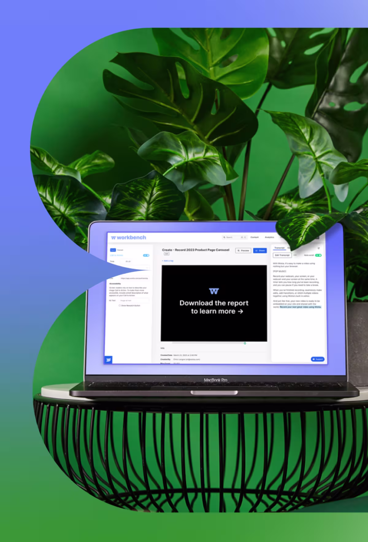 Image of a laptop on an end table